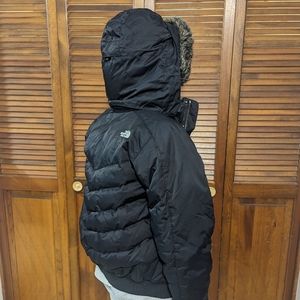 THE NORTH FACE Womens Puffer 600 Down RECCO Black Jacket Coat with Fur Hood